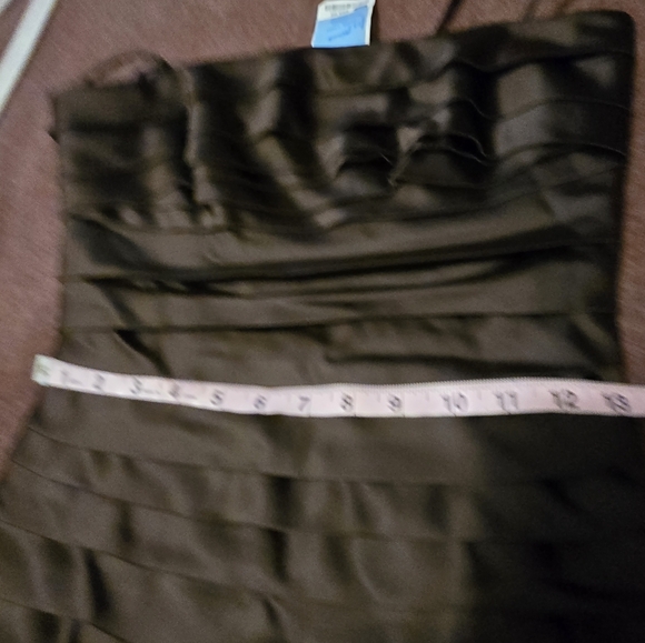 New Calvin Klein Choclate Brown Ribbon Dress Size 2 - Picture 9 of 10